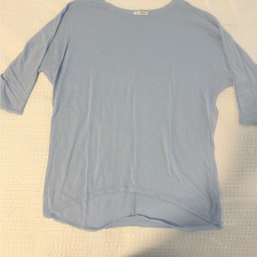 Charming Charlie Sky Blue Long Sleeve Top